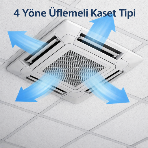 4 Yöne Üflemeli Kaset Tipi Klimalar
