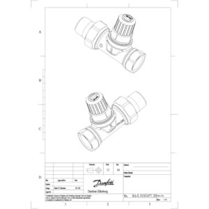 013G1677 RA-G, Yüksek akış, DN 20, Düz, D 1 borulu sistemler için yüksek kapasiteli vana