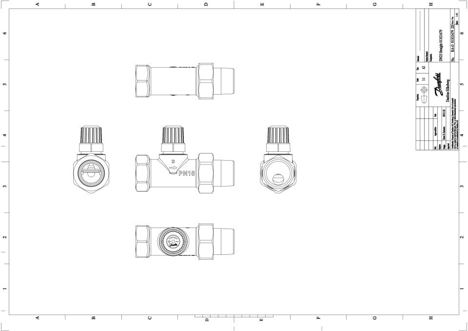 013G1679 RA-G, Yüksek akış, DN 25, Düz, D 1 borulu sistemler için yüksek kapasiteli vana