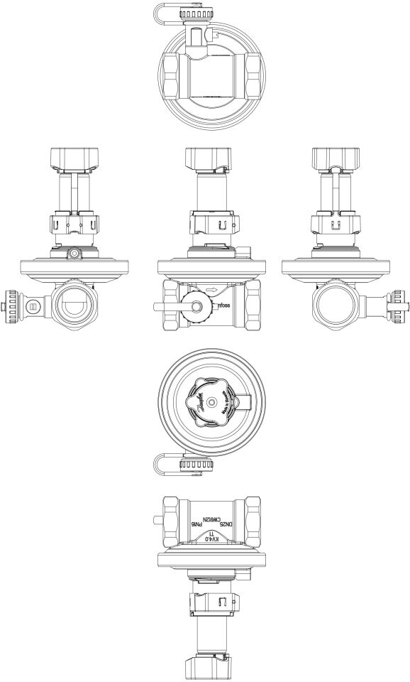 003Z5543 ASV-PV DN 25, 20-60 kPa, içten dişli, izolasyonsuz, otomatik balans vanası