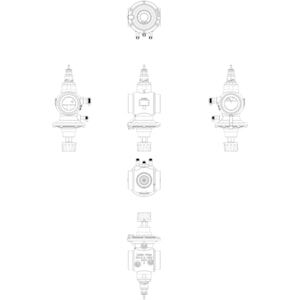 003Z0771 AB-QM DN 50, üç test tapalı, basınçtan bağımsız dengeleme ve kontrol vanası