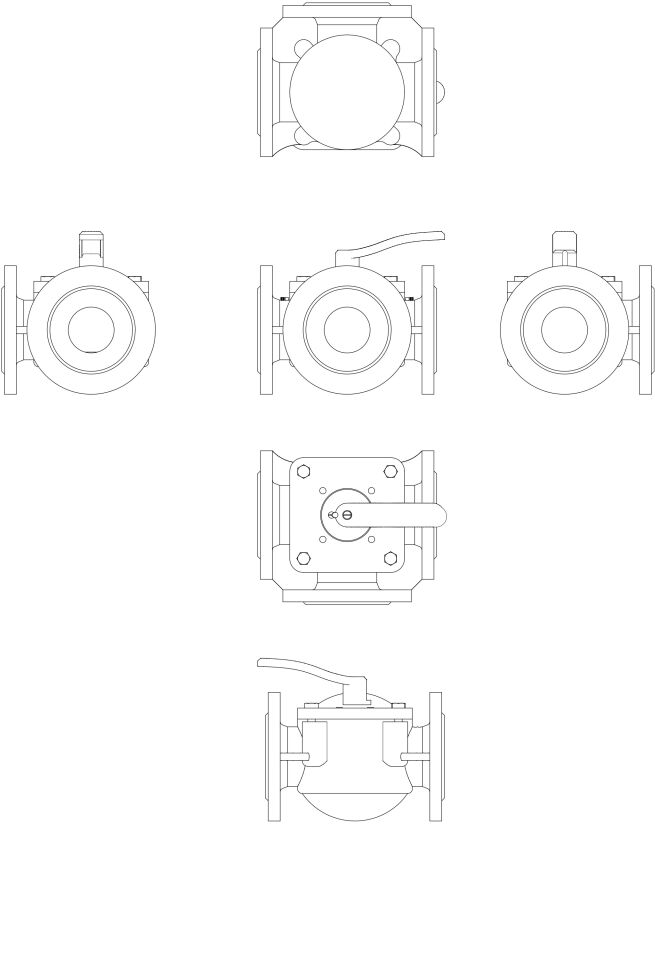 065Z0432 HFE 3 PN6 50/60 rotary 3 yollu, Flanş