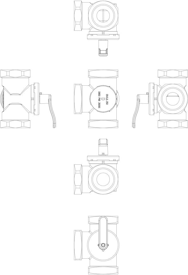 065Z0422 HRE 3 PN6 50/40 rotary 3 yollu Rp2