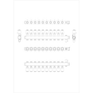 Danfoss 10'lu Paslanmaz Çelik Debimetreli Kollektör Seti - 088U0760