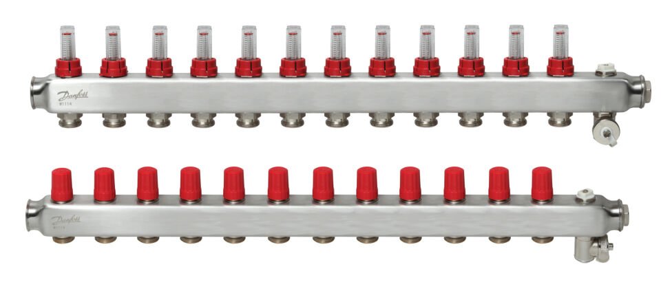 Danfoss 12'li Paslanmaz Çelik Debimetreli Kollektör Seti - 088U0762