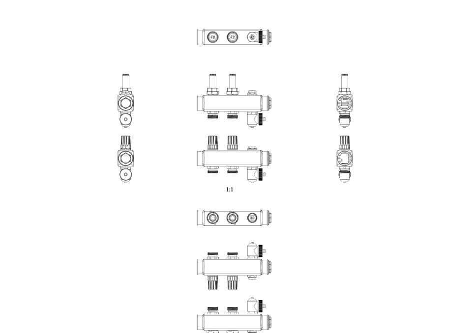 Danfoss 2'li Paslanmaz Çelik Debimetreli Kollektör Seti - 088U0752