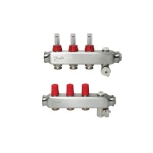 Danfoss 3'lü Paslanmaz Çelik Debimetreli Kollektör Seti - 088U0753