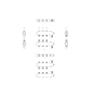 Danfoss 3'lü Paslanmaz Çelik Debimetreli Kollektör Seti - 088U0753