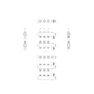 Danfoss 3'lü Paslanmaz Çelik Debimetreli Kollektör Seti - 088U0753