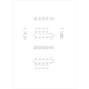 Danfoss 4'lü Paslanmaz Çelik Debimetreli Kollektör Seti - 088U0754