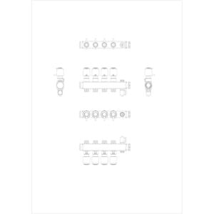 Danfoss 4'lü Paslanmaz Çelik Debimetreli Kollektör Seti - 088U0754