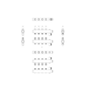 Danfoss 4'lü Paslanmaz Çelik Debimetreli Kollektör Seti - 088U0754