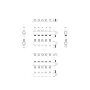 Danfoss 5'li Paslanmaz Çelik Debimetreli Kollektör Seti - 088U0755