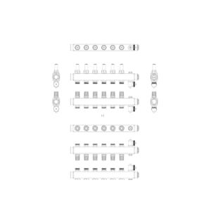 Danfoss 6'lı Paslanmaz Çelik Debimetreli Kollektör Seti - 088U0756