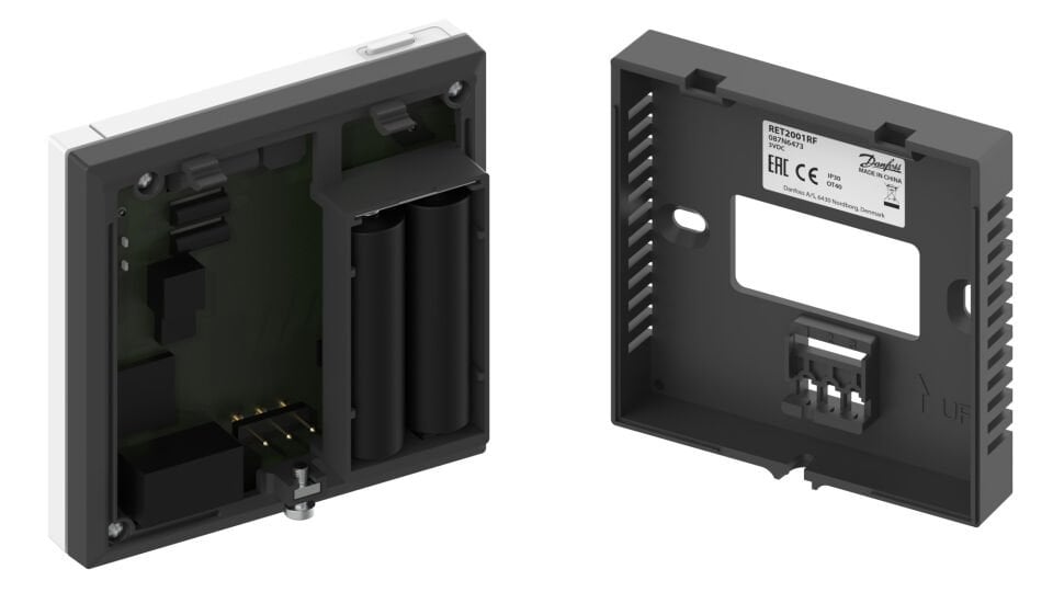 087N6477 RET2001RF + RX1-S V2, Termostat için piller + Alıcı için 230Vac, Dijital RF Termostatı