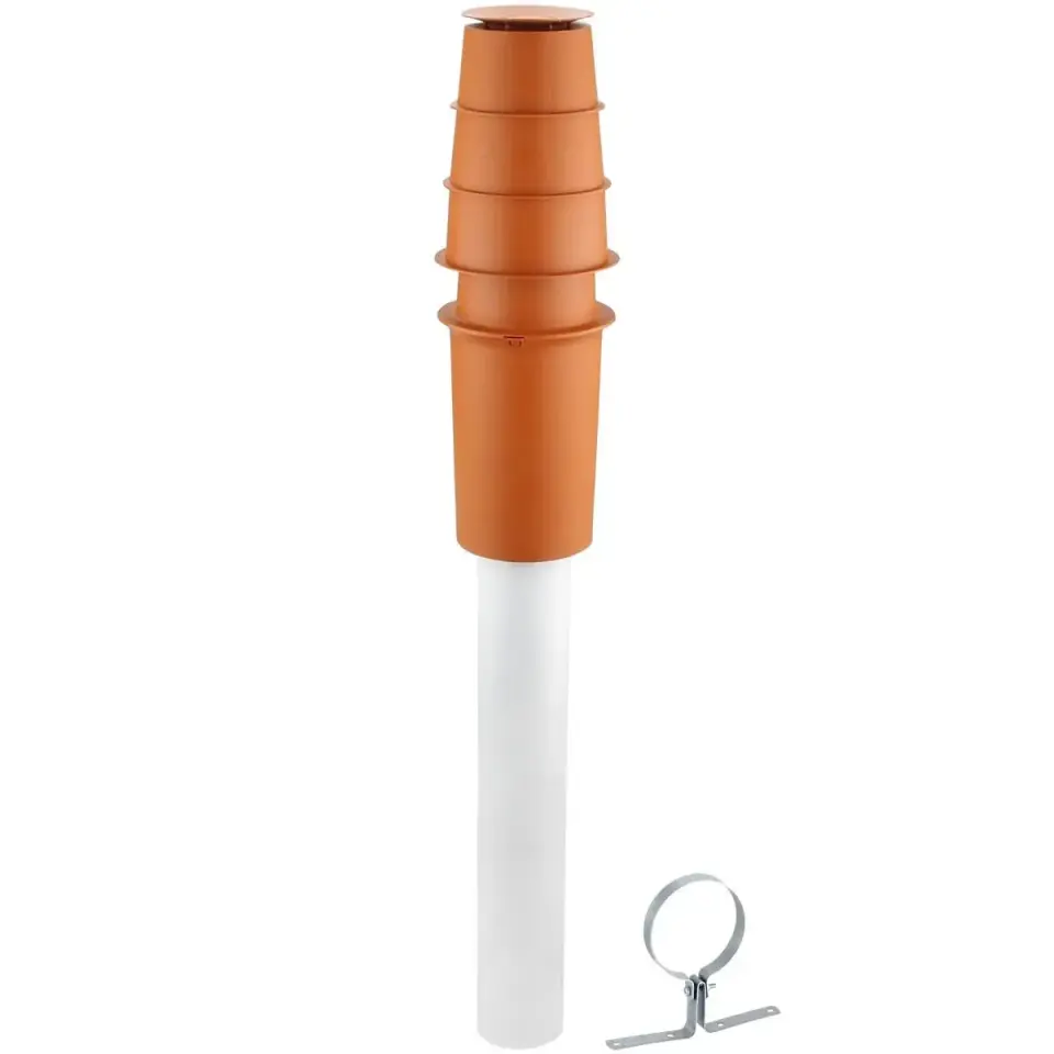 Çatı geçişi parçası  (kiremit rengi) (80/125 mm)