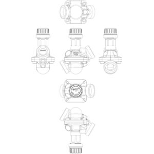 DN20, Dş dişli, G1\'\', 900 l/h, Bas. bağmsz kom. bal. van. (AB-QM Ölçüm Nipelsiz-D