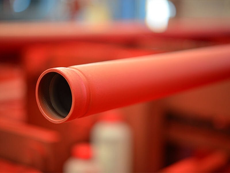 3\'\' Kırmızı Boyalı Boru (6 metre)